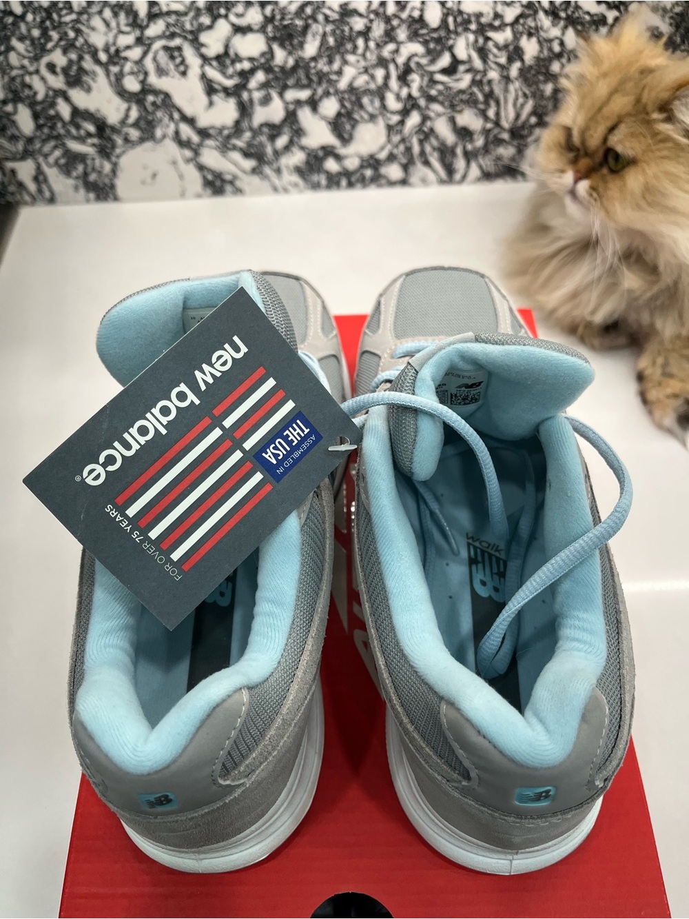 New Balance Gray & Light Blue Running Shoes - Picture 7 of 8